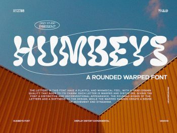Humbeys - Rounded Warped Font Yazı Tipi