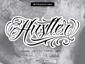 Hustler | Tattoo Style Yazı Tipi