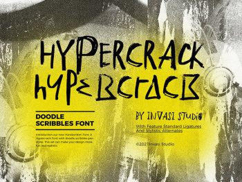 Hypercrack - Scribbles Font Yazı Tipi