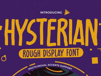 Hysterian - Rough Display Font Yazı Tipi