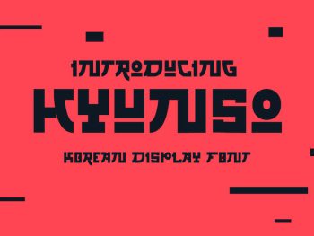Hyunso Korean style display font Yazı Tipi