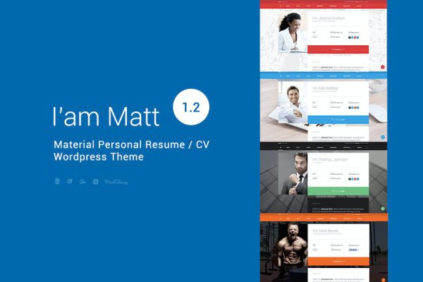 I am Mat - Material Personal WordPress Teması