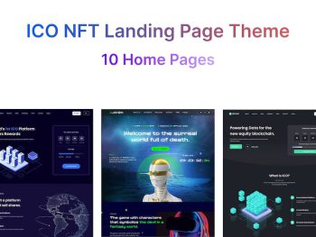 ICO NFT Landing Page - Cryptlight WordPress Teması