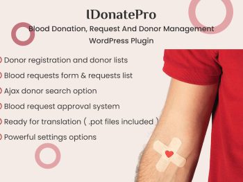 IDonatePro - Blood Donation Management Plugin WordPress Eklentisi