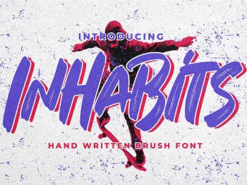 INHABITS - Handwritten Brush Font Yazı Tipi