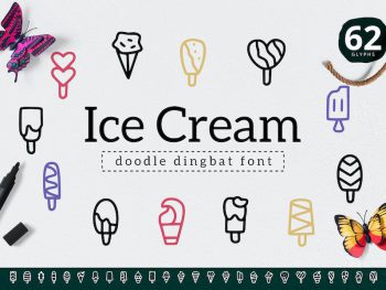 Ice Cream Dingbat Yazı Tipi