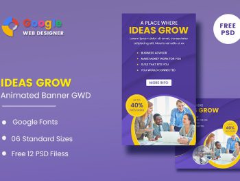 Ideas Growth Animated Banner Google Web Designer Yazı Tipi