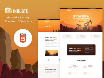 Induste - Industrial & Factory Bootstrap Template Yazı Tipi