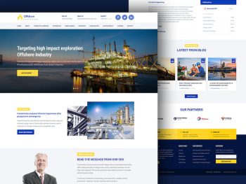 Industrial Business Website Template — Offshore Yazı Tipi