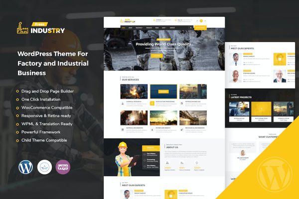 Industry - Factory and Industrial WordPress Teması