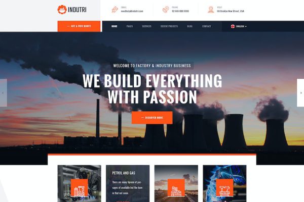 Indutri – Factory & Industrial WordPress Teması