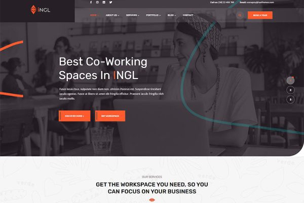 Ingl - Coworking Spaces WordPress Teması