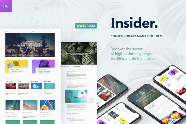 Insider - Contemporary Magazine and Blogging Theme WordPress Teması