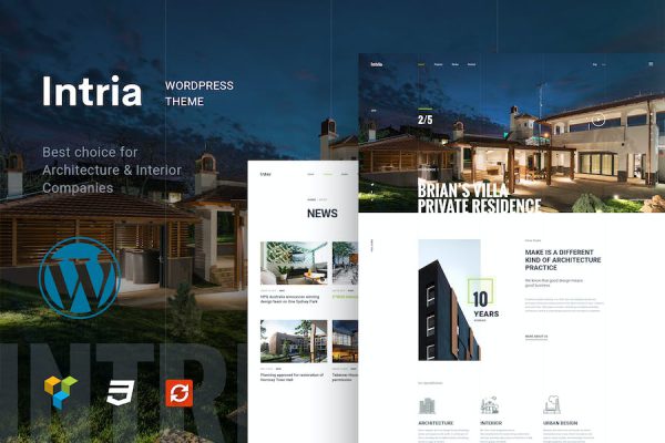 Intria - Architecture and Interior WordPress Teması