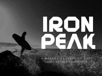 Iron Peak - Decorative Font Yazı Tipi