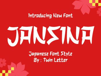 JANSINA Faux Japanese Font Yazı Tipi