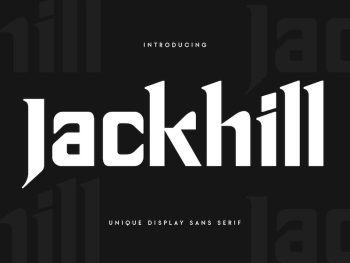 Jackhill - Unique Display Sans Serif Yazı Tipi