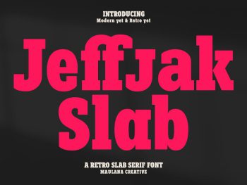 Jeffjak Retro Slab Serif Font Yazı Tipi