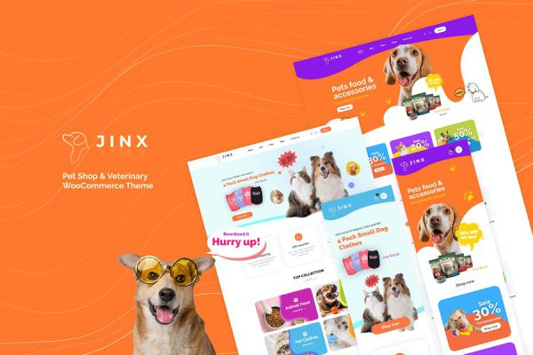 Jinx - Pet Shop & Veterinary WooCommerce Theme WordPress Teması