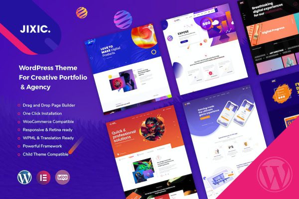 Jixic - Portfolio & Agency WordPress Teması