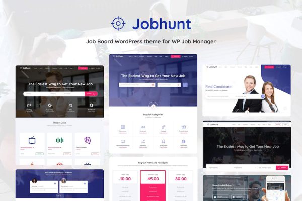 Jobhunt - Job Board for WP Job Man WordPress Teması