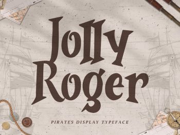 Jolly Roger - Pirates Display Typeface Yazı Tipi