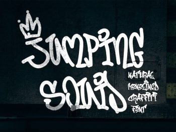 Jumping Squid - Monoline Graffiti Font Yazı Tipi