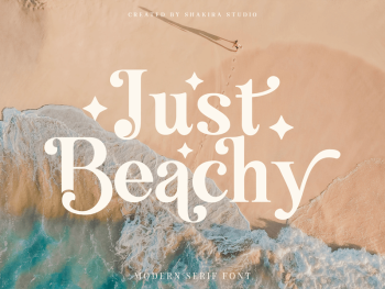 Just Beachy - Retro Serif Font Yazı Tipi