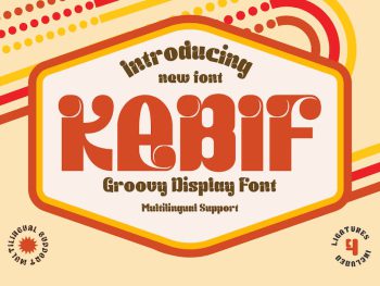 KABIF | Groovy Retro Font Yazı Tipi