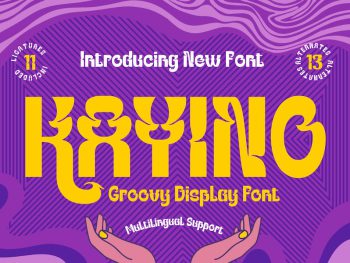 KAYINO | Groovy Retro Font Yazı Tipi