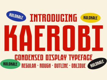 Kaerobi Condensed Display Vintage Font Yazı Tipi