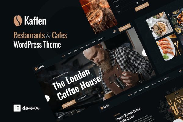 Kaffen - Cafe Restaurant Elementor WordPress Teması