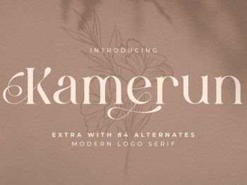 Kamerun - Modern Logo Serif Yazı Tipi