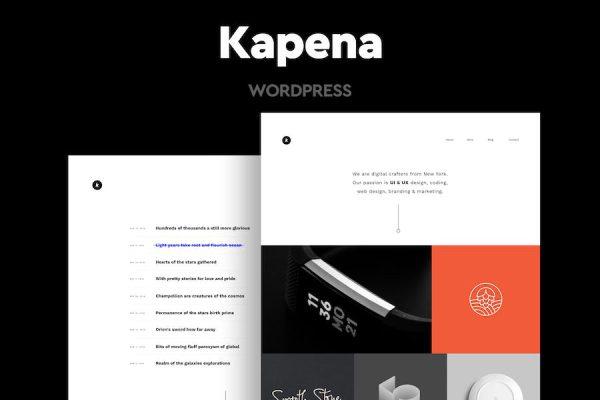 Kapena - Minimal Portfolio WordPress Teması