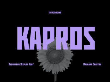 Kapros Decorative Display Font Yazı Tipi