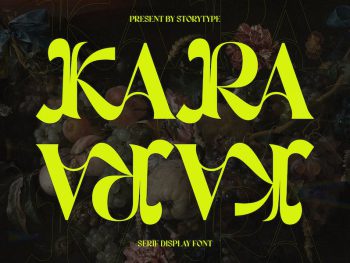 Kara Serif Display Font Yazı Tipi