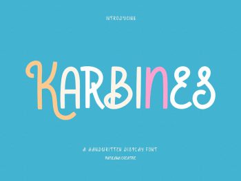 Karbines Handwritten Display Font Yazı Tipi