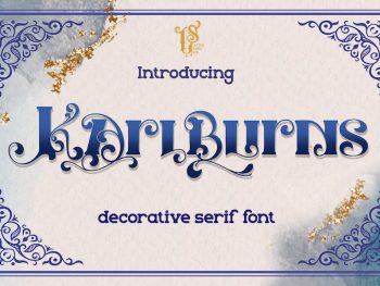 Karlburn - Serif Decorative Font Yazı Tipi