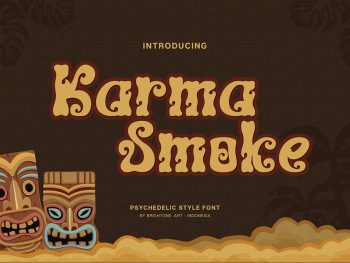 Karma Smoke - Psychedelic Style Yazı Tipi