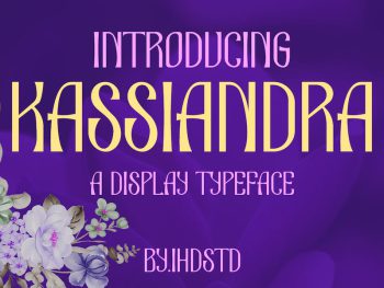 Kassiandra Display Font Typeface Yazı Tipi