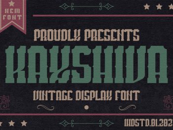 Kayshiva Vintage Display Font Yazı Tipi