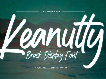 Keanutty - Brush Display Font Yazı Tipi