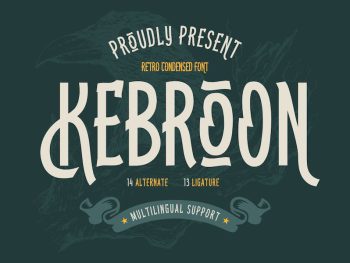 Kebroon | Retro Condensed Font Yazı Tipi