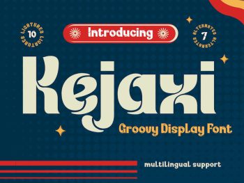 Kejaxi | Groovy Retro Font Yazı Tipi