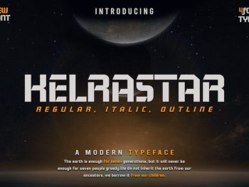 KelraStar - A Futuristic Typeface Yazı Tipi