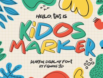 Kidos Marker - Playful Display Font Yazı Tipi