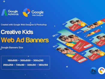 Kids Creative & School Banners Ad - GWD & PSD Yazı Tipi