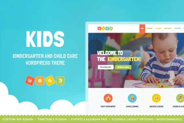 Kids - Day Care & Kindergarten WordPress Teması