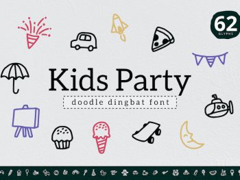 Kids Party Dingbat Yazı Tipi