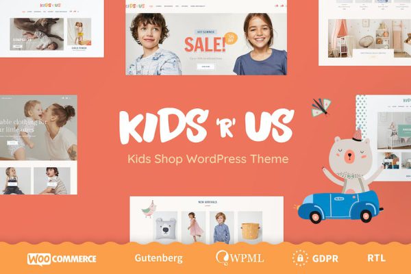 Kids R Us - Toy Store and Kids Clothes Shop Theme WordPress Teması